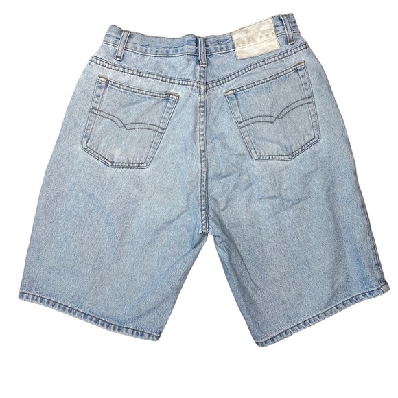 Vintage 90s Bugle Boy Denim Jean Shorts Light Washed Blue WOMENS 29 - Picture 8 of 8